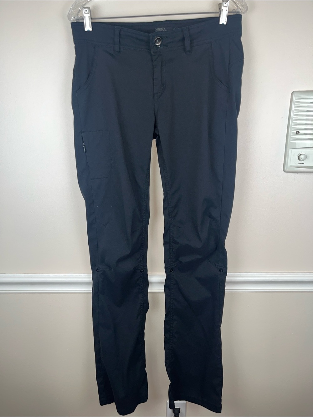 PRANA Halle Pants, Black, Size 6 Tall, Convertible Pants, Hiking, Outdoors